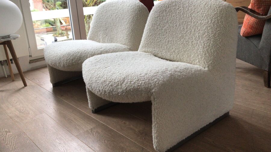 Tapicería de butacas con tejido de rizo bouclé