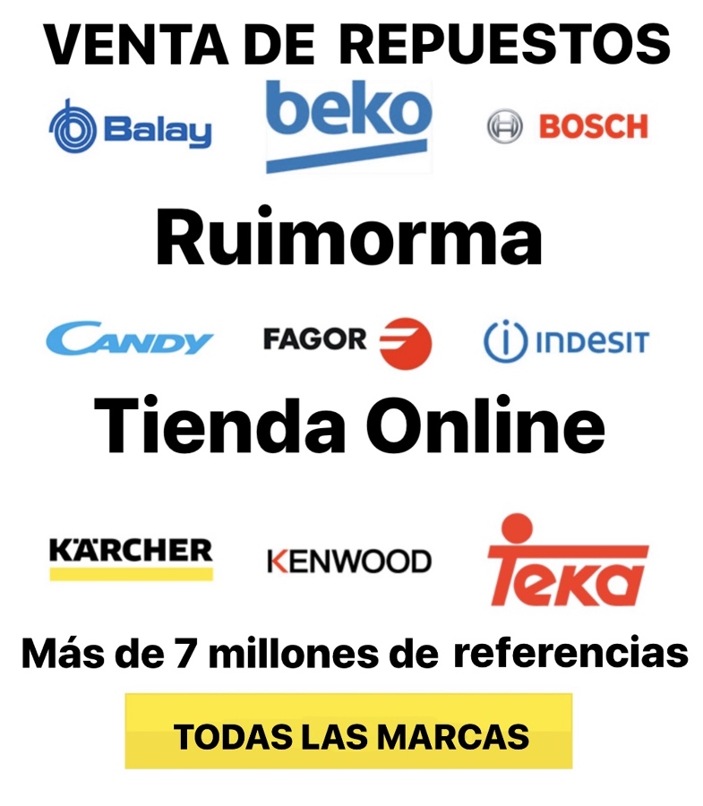 Venta de repuestos y accesorios para electrodomésticos