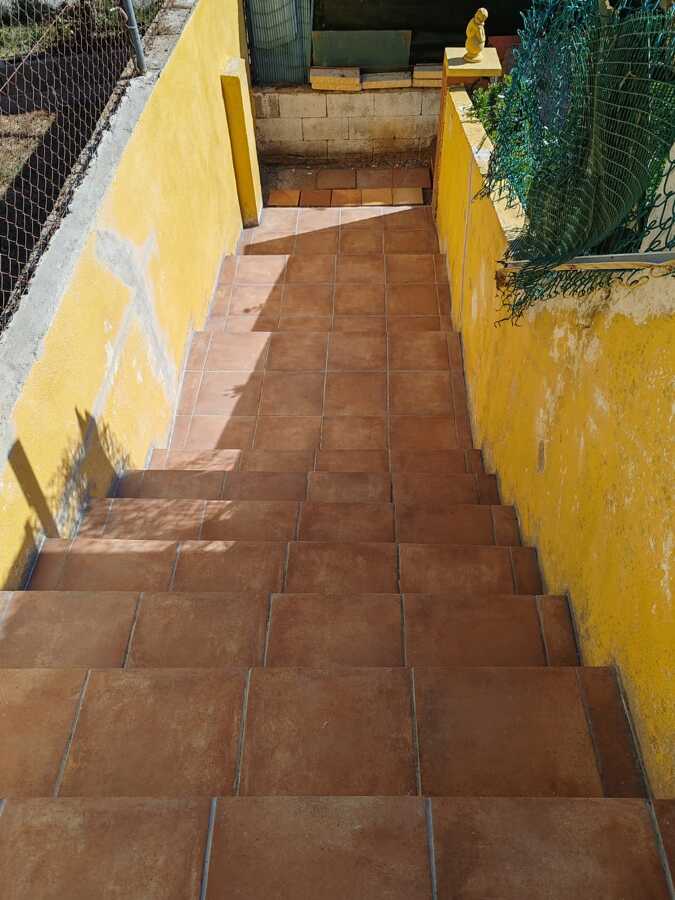 Escaleras después de haber enrracholado