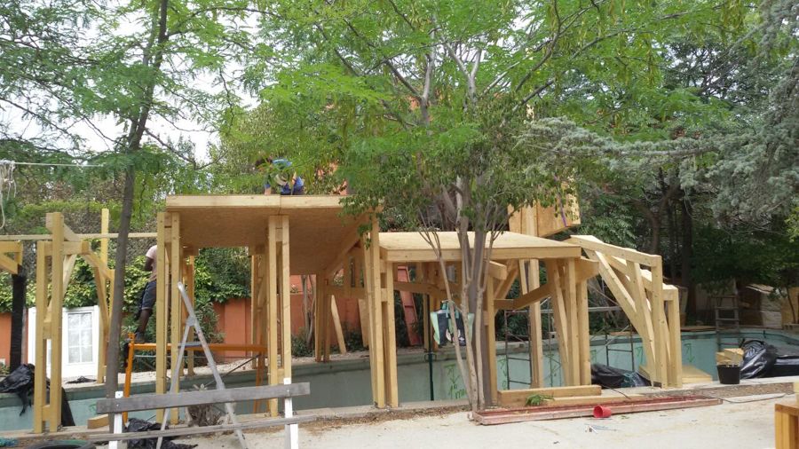 Cubierta de paneles Sandwich autoportantes.