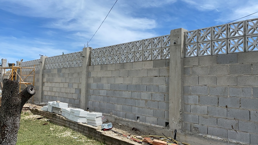 Colocación de celocia sobre muro