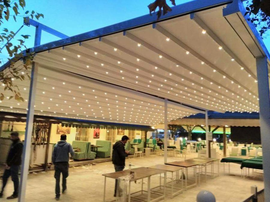 Pergola Lona tensada recta