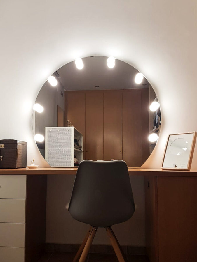 Espejo con canto recto