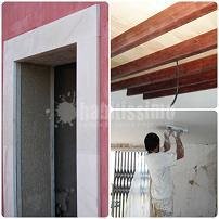 Yeso, Vigas a la vista, Fiola