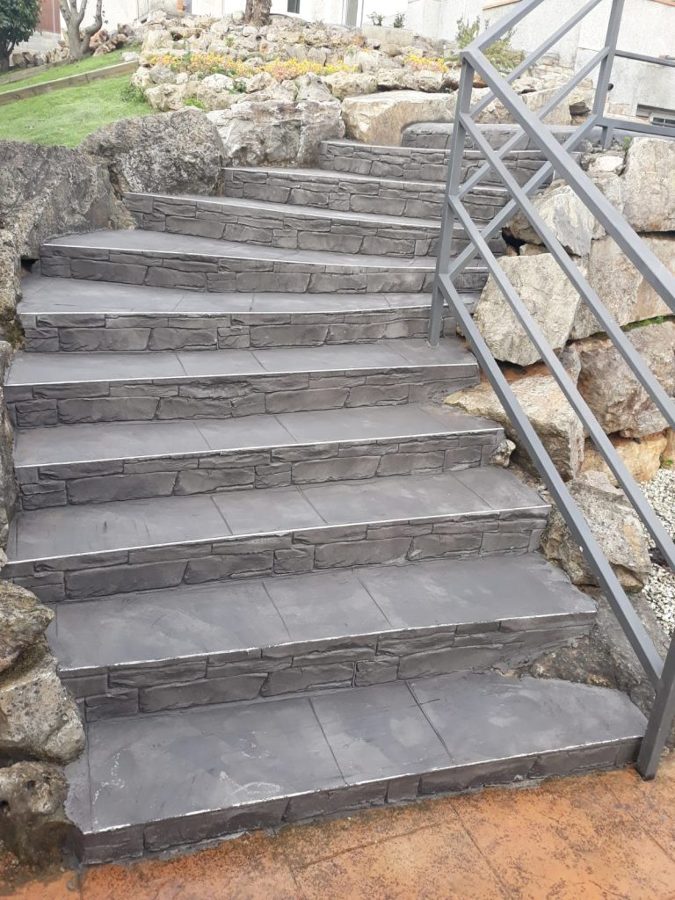 escaleras de hormigon impreso