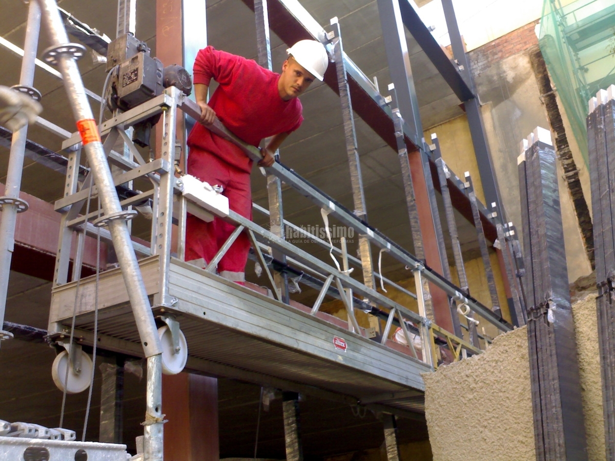 Rehabilitación Fachadas, Andamio Colgante Eléctrico, Andamios Eléctricos