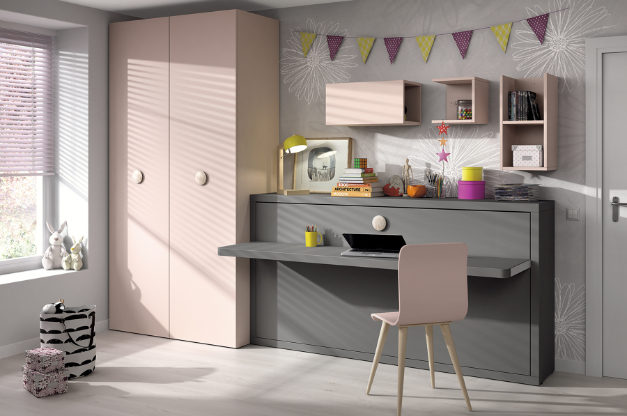 CAMA ABATIBLE HORIZONTAL CON ESCRITORIO