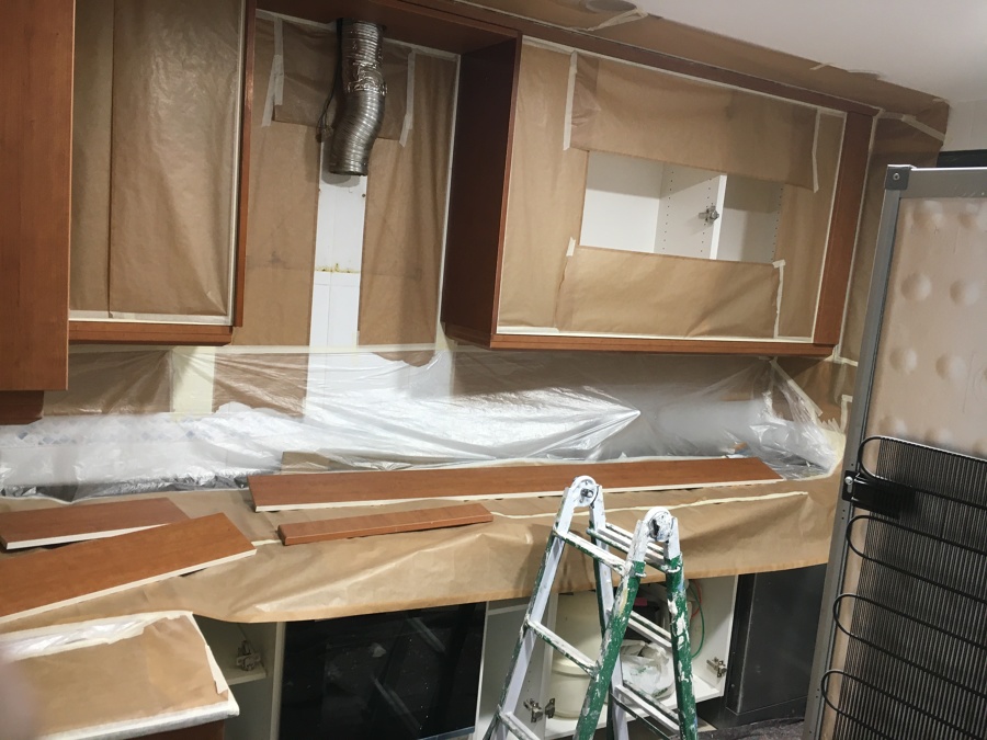 Cocina preparada para lacar.