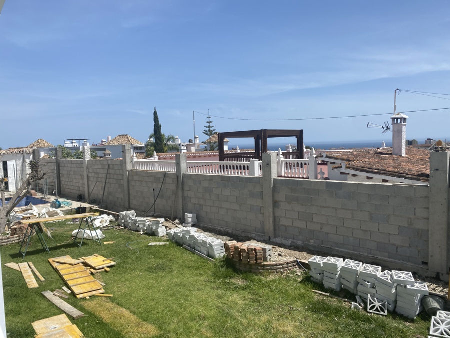 Colocación de bloques de hormigón