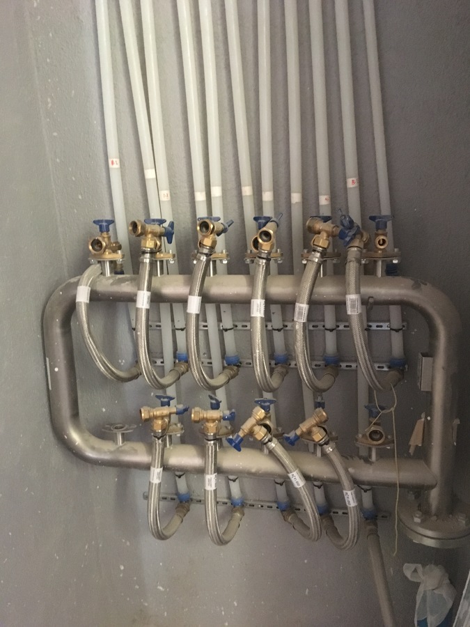 Batería de contadores de agua