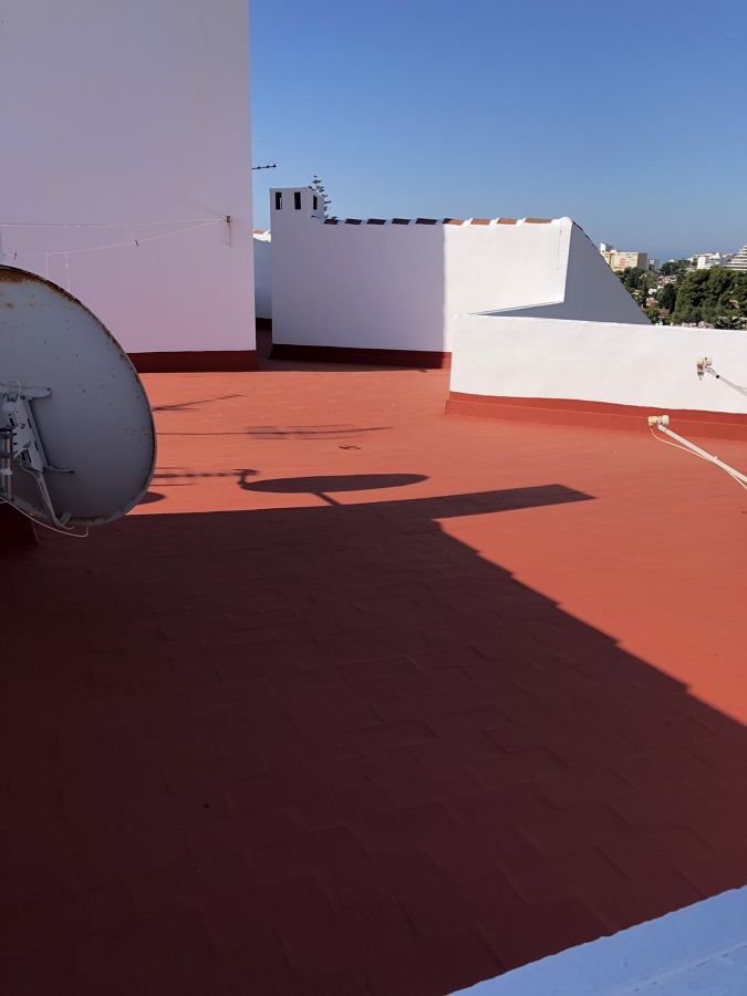 Impermeabilizacion de cubierta con caucho y fibra