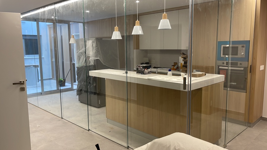 Cerramiento corredero cocina