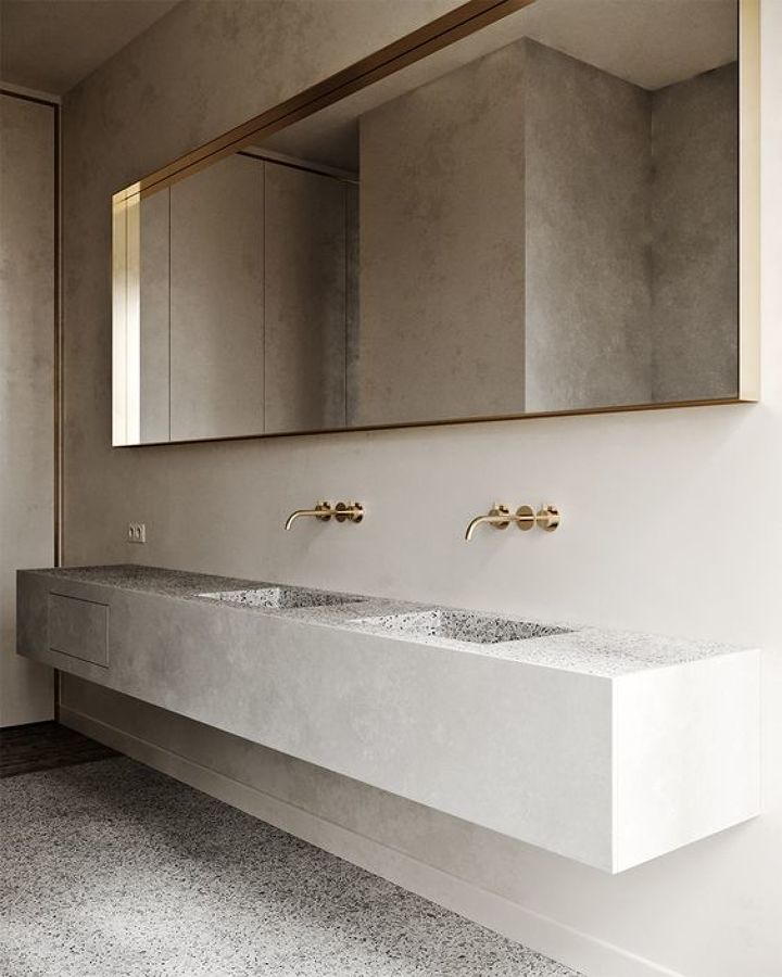 Microcemento en baños.