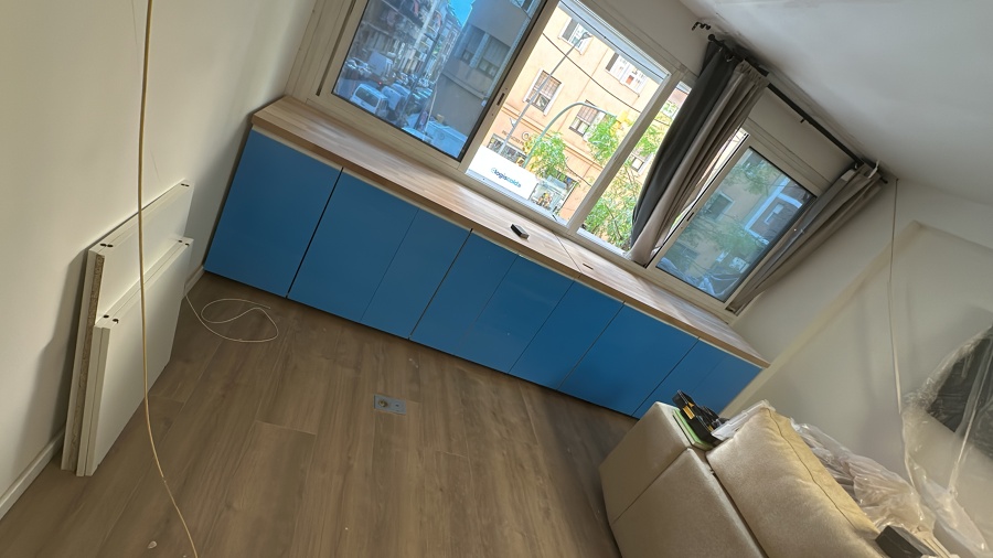 Muebles de cocina convertido en bastidor