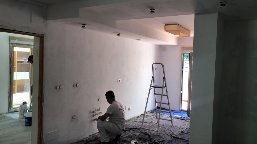 Cocina alisada y Pintada la superficie