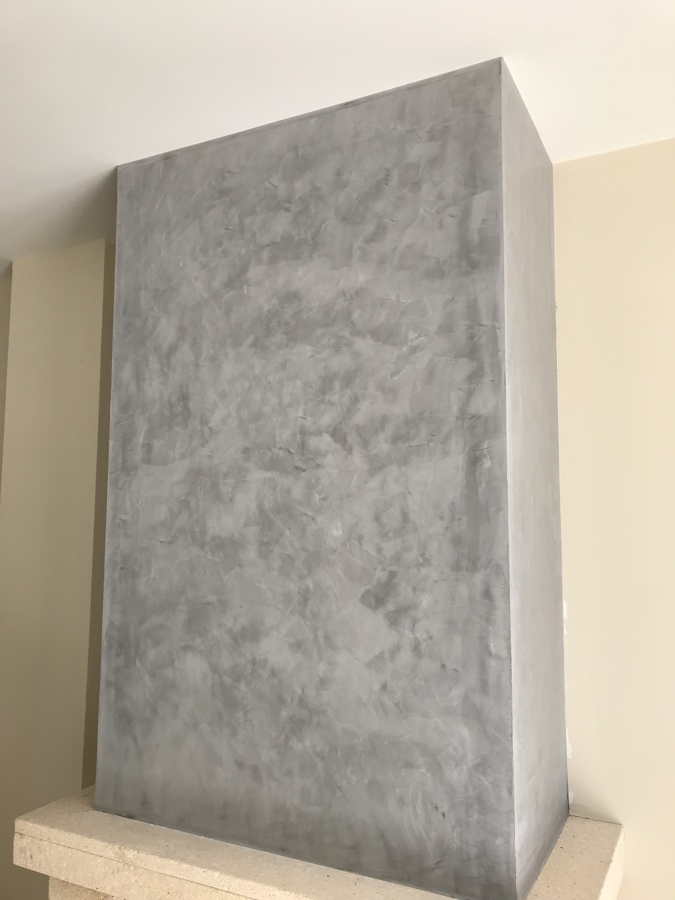 Chimenea estuco mitico terminada