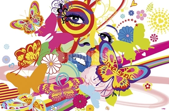 Fotomural Rainbow Face