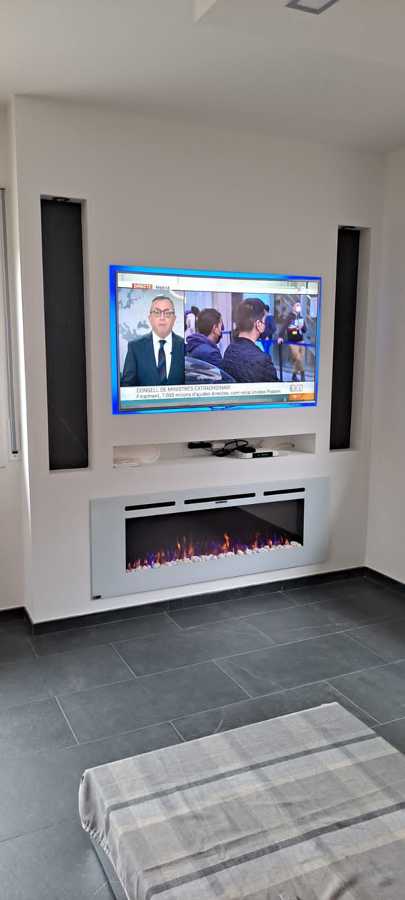 Mueble DD pladur con cables ocultos