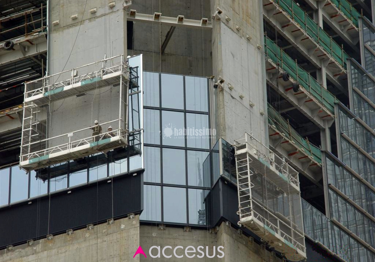 Plataformas suspendidas de doble piso