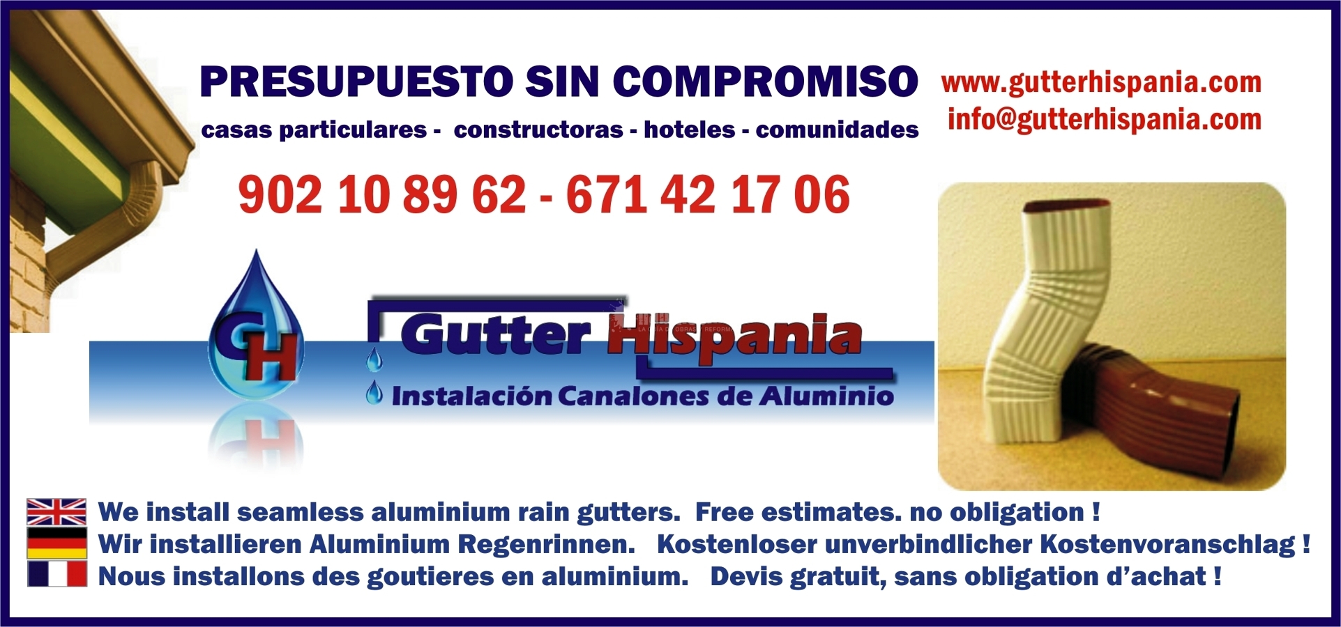 Rehabilitación Fachadas, Construcciones Reformas, Canalones