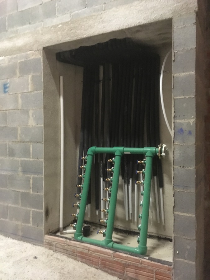 Instalación batería de agua