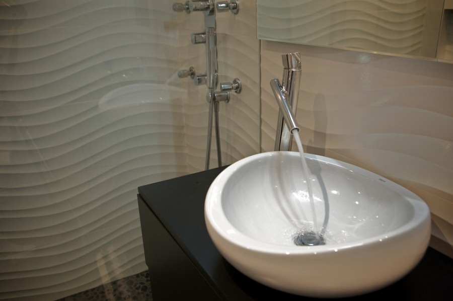 Detalle lavabo de sobreponer