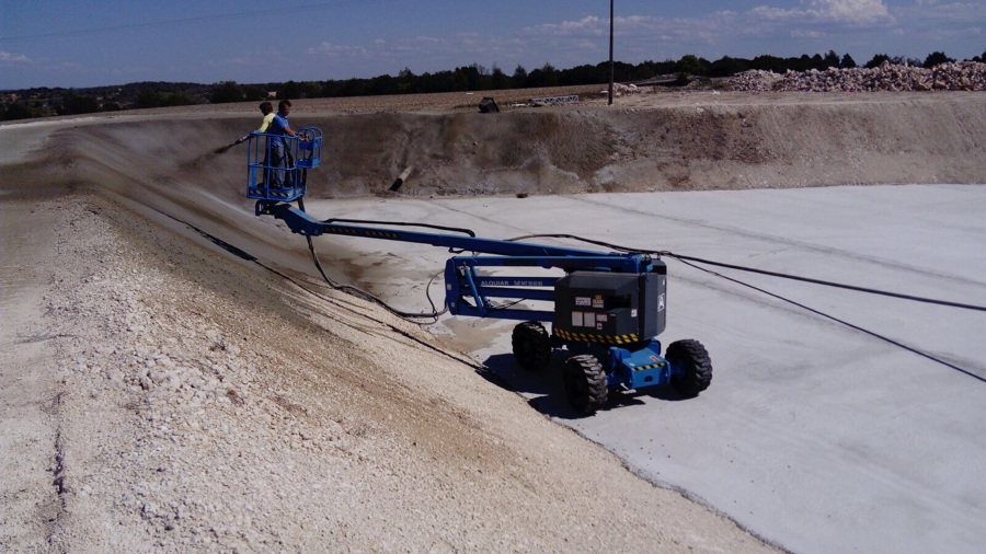 Gunitado de balsas purines