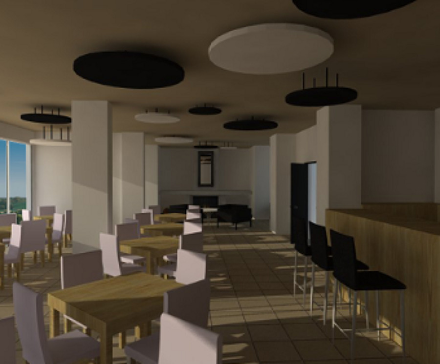 paneles absorbentes techo cerveceria