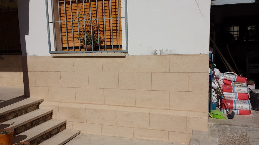 acabados  con morteros hydrofugos gravados 