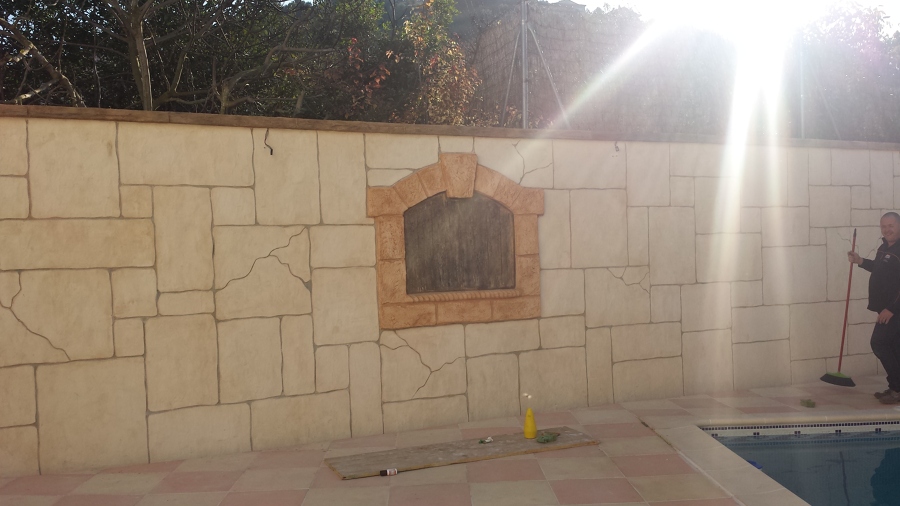 acabados  con morteros hydrofugos gravados 