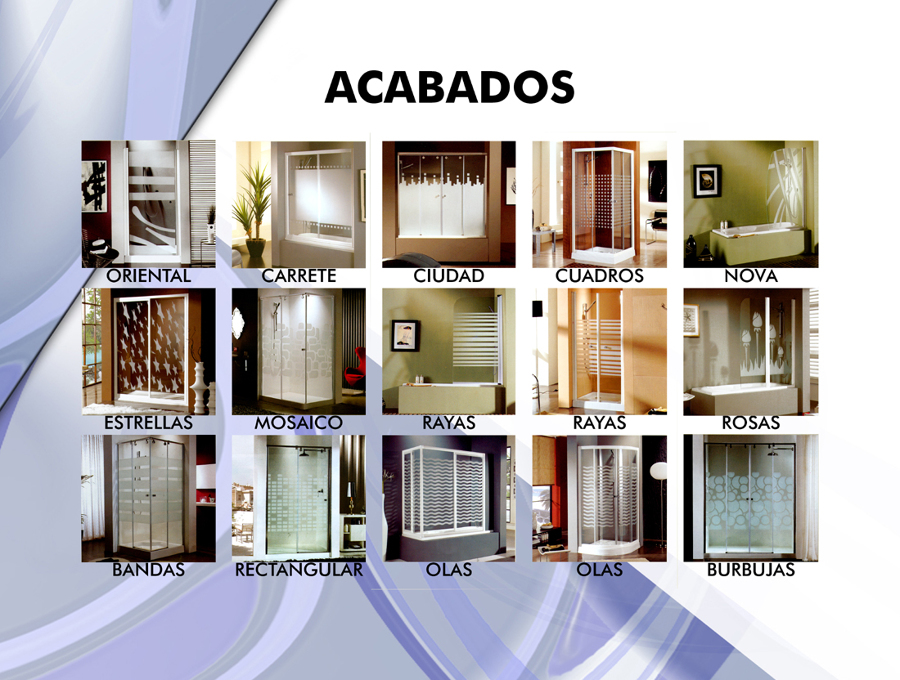 Acabados para mamparas