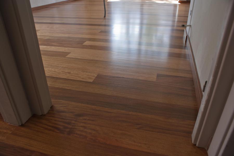 acuchillado y barnizado en satinado