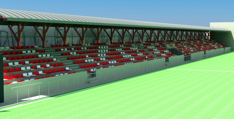 Adecuación gradería y vestuarios campo de fútbol.