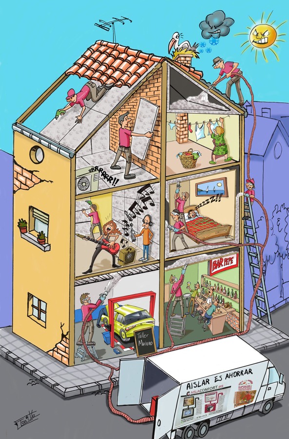 aislamientos térmicos acústicos con celulosa