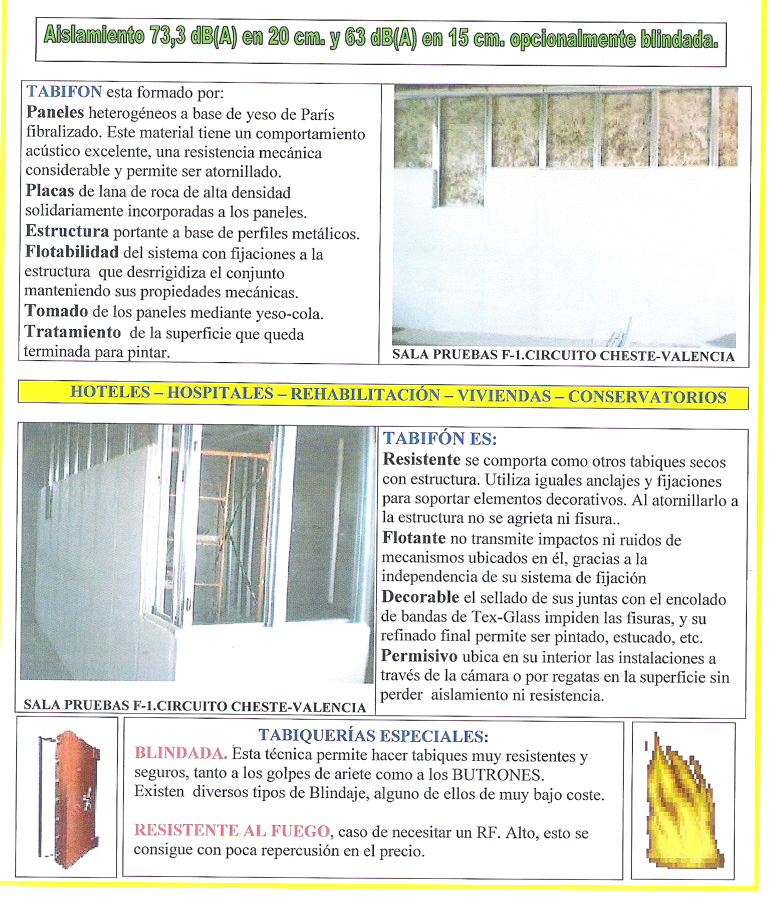 AISLAMIENTO ACUSTICO-TERMICO ALTA SEGURIDAD.