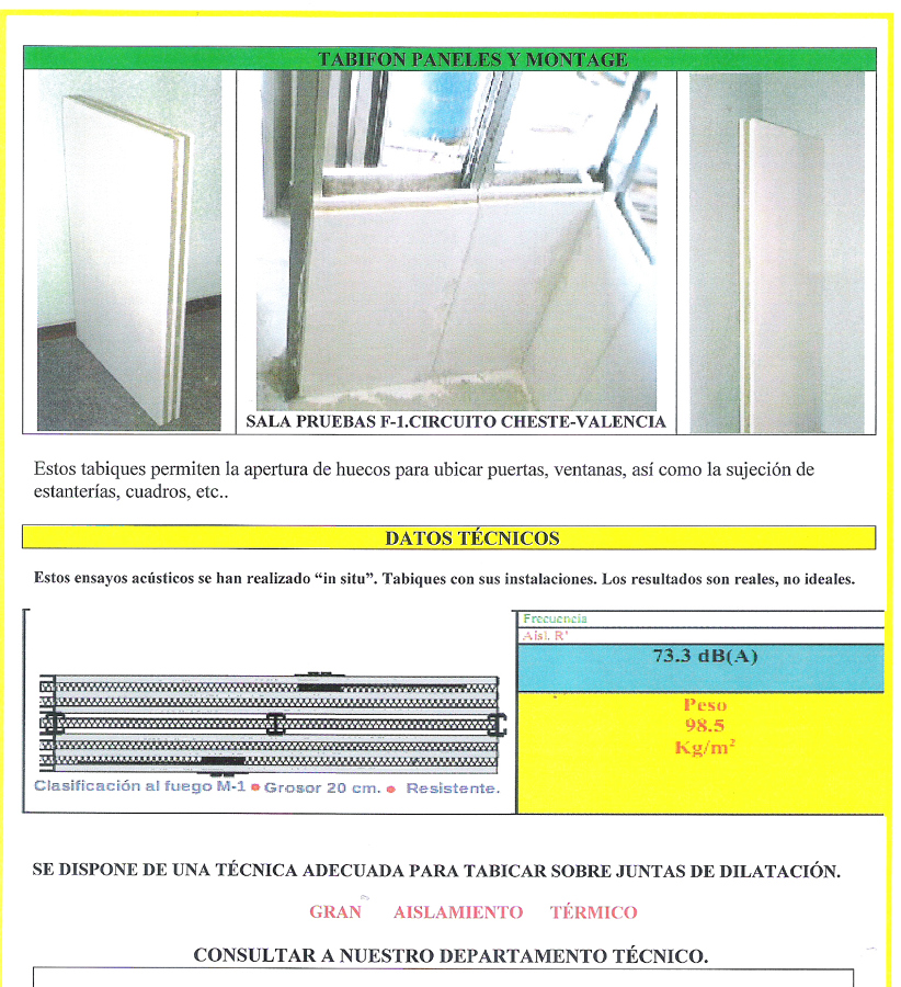 AISLAMIENTO ACUSTICO-TERMICO ALTA SEGURIDAD .