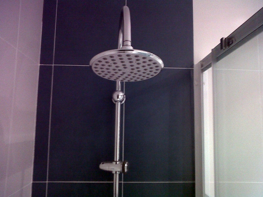 alcachofa fijo en baño de diseño