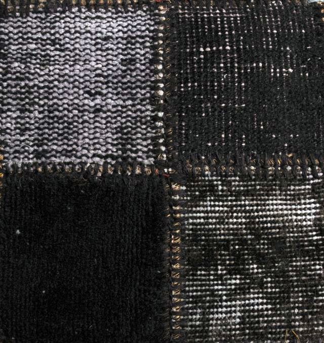 ALFOMBRA PATCHWORK NEGRA 