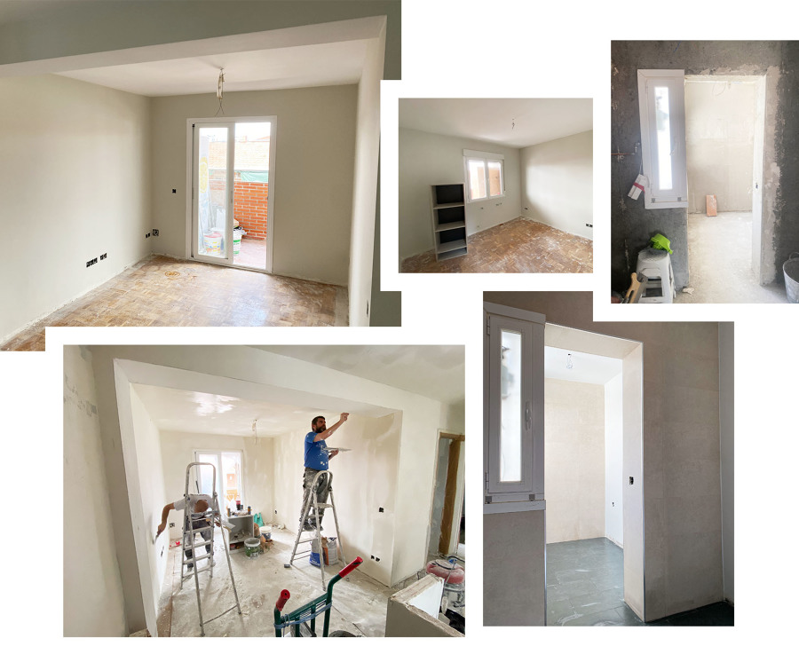 Alisado Regleado y alicatado de la cocina en Aluche