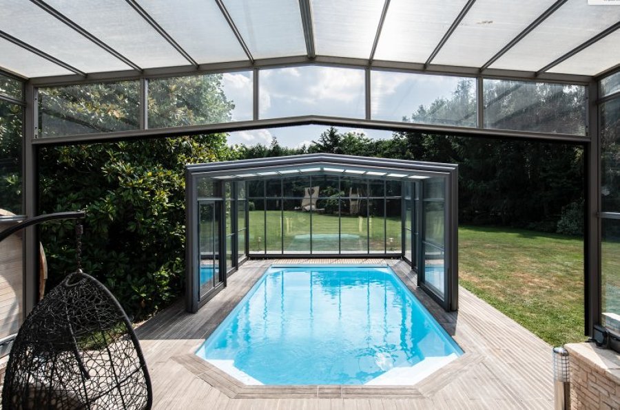 Cubierta de Piscina Alta telescópica