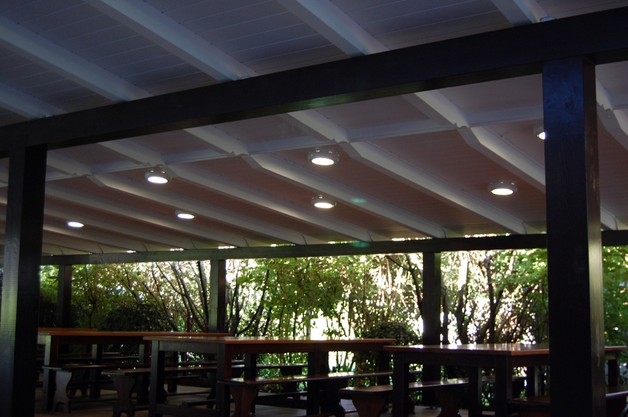 Alumbrado terraza Hotel-Restaurante Atalaia