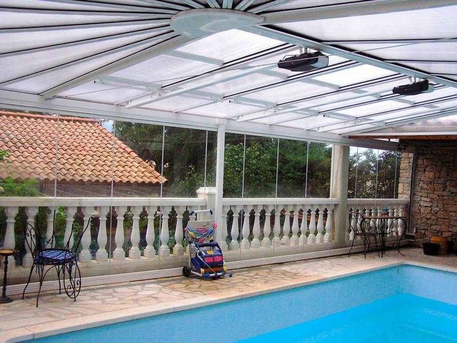 Techo motorizado piscina