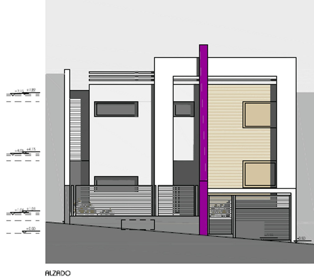 Alzado de Vivienda Unifamiliar en Montoro