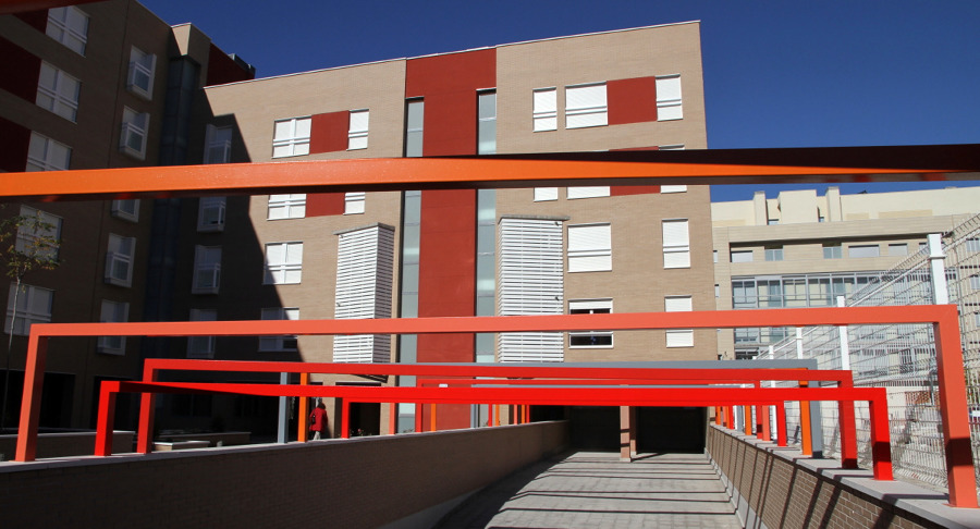 Alzado interior del conjunto residencial