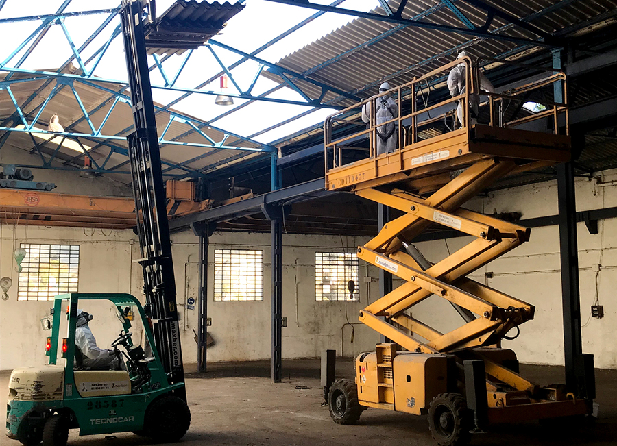 Retirada de uralita – fibrocemento.