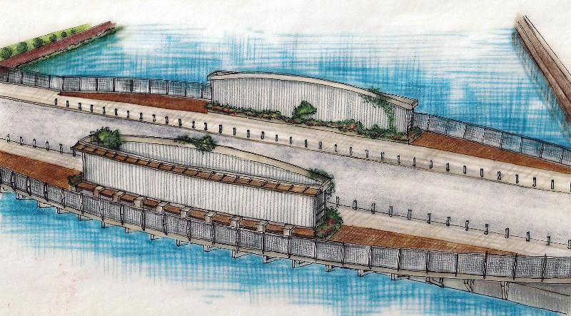 Ampliación lateral de puente para pasarela peatonal