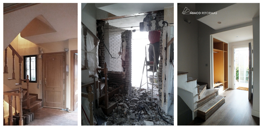 Ampliación y reforma de vestíbulo de entrada a vivienda