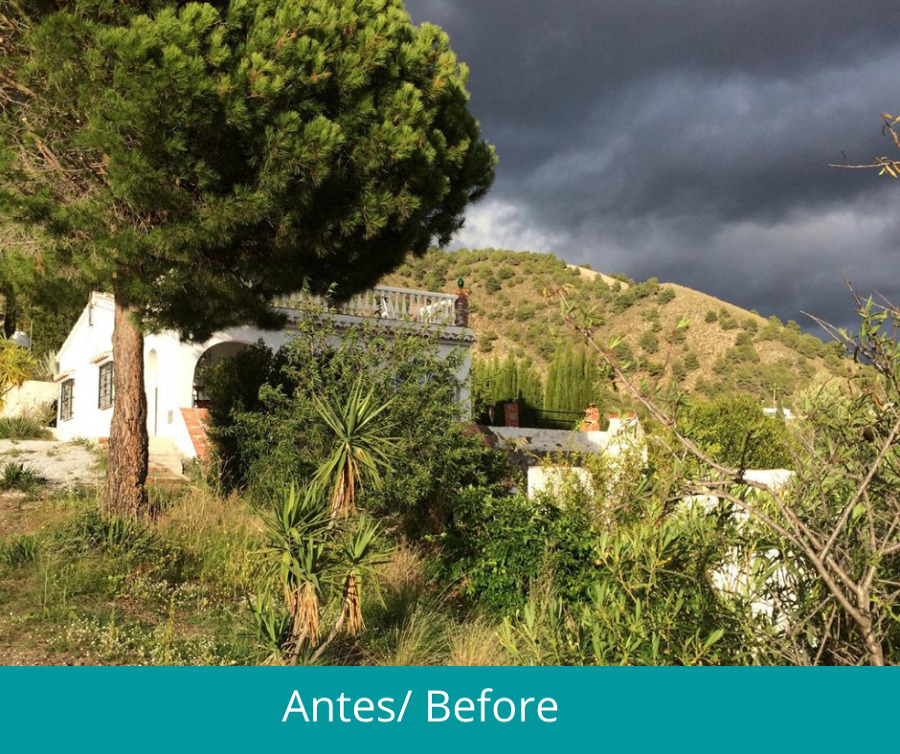 Reforma exterior casa de campo antes