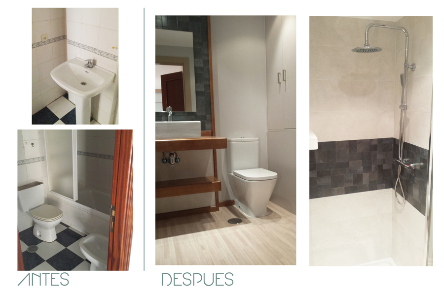 antes y después de baño