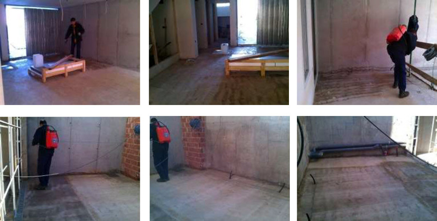 Aplicación en muros perimetrales de vivienda unifamiliar.